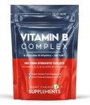 Vitamin B Complex 180 Tablets (6 Month Supply) - Contains All Eight B Vitamins in 1 Tablet, Vitamins B1, B2, B3, B5, B6, B12, Biotin & Folic Acid