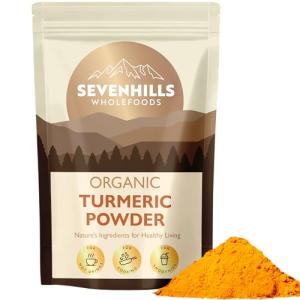 Sevenhills Wholefoods Organic Turmeric Powder 500g, Premium Spice for use in Drinks, curries and savoury Dishes, Curcumin