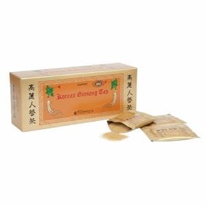 Dai Wang Pharmaceutical Co Ltd - Korean Ginseng Tea. Using High Grade Roots From 6-year-old Ginseng. Each Sachet Contains Extract From 1800mg Panax Ginseng Root, or 80mg/g Saponin. Box of 42 Sachets