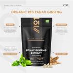 Organic Panax Ginseng 15,000mg – High Strength True Ginseng 30:1 Extract – 90 Vegan Capsules – Resealable and Recyclable Pouch by Alpha01