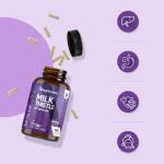 Milk Thistle Capsules - 180 Capsules - 6 Months Supply - Just 1 per Day - 80% Silymarin - 40:1 Extract - Vegan, Non-GMO & Gluten-Free - GMP-Approved Milk Thistle Herbal Supplements