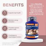 Zipvit Odourless Garlic Capsules 5000mg with Vitamin B1, Supports Heart Health, 10mg 500:1 Garlic Extract, 360 Capsules, 12 Months Supply,