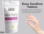 Milk Thistle (80% Silymarin) Tablets - High Strength 4000mg Supplement, 120 Tablets (2 per Serving) - Not Capsules or Tincture - Vegan, GMO-Free, Gluten-Free, UK Made