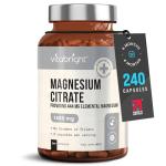 VitaBright Magnesium Citrate Capsules 1480mg | 444mg Elemental Mg | 4 Months | High Strength Magnesium Supplements for Women & Men | Mag Citrate Powder in Capsules (Not Tablets)