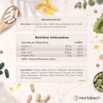 Iron Tablets High Strength 18mg | Energy Tablets with Vitamin C, B12 & Folic Acid | 180 Count | 6 Months Supply & Vegan | Ferrous Fumarate Supplement for Men & Women | by Horbaach