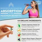 Green Tea Extract Capsules - Organic Matcha Green Tea Tablets - Boosted with Turmeric, Acerola Cherry & Black Pepper - 1360MG Complex - Green Tea Supplement - 60 Capsules - UK Made