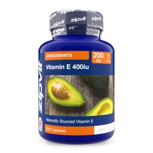 Zipvit Vitamin E Capsules 400IU, Natural D-Alpha Tocopherol, Supports Cell Protection from Oxidative Stress, 200 Capsules, Vitamin E Supplement