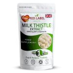 Red Label Health Milk Thistle 365 Tablets 4000mg High Strength Silymarin Extract Vegan Made in The UK