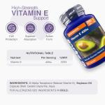 Zipvit Vitamin E Capsules 400IU, Natural D-Alpha Tocopherol, Supports Cell Protection from Oxidative Stress, 200 Capsules, Vitamin E Supplement