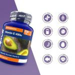 Zipvit Vitamin E Capsules 400IU, Natural D-Alpha Tocopherol, Supports Cell Protection from Oxidative Stress, 200 Capsules, Vitamin E Supplement