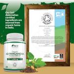 Organic Ashwagandha KSM-66® 1200mg - 5% Withanolides - 180 Vegan Capsules - High Strength Ashwaganda with Black Pepper - Soil Association Certified - Made in The UK - Nu U Nutrition