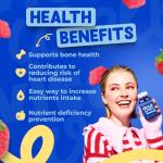 Vitawell Adult Multivitamin Gummies - 120 Raspberry Flavour Gummies (2 Month Supply) | Complex Vitamin D Formula | Chewable Multivitamins for Men & Women | Immune Support | 10 Essential Adult Vitamin