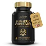 Advanced Turmeric and Black Pepper Capsules 4030mg Made in the UK | ONE per Day Turmeric Supplement with Ginger, Black Pepper | 365 High Strength Tumeric Curcumin Capsules for Joints | 12 Month Supply
