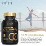 7-in-1 Turmeric and Black Pepper Capsules w/Glucosamine and Chondroitin High Strength | Made in The UK | High Absorption Tumeric Supplement | Glucosamine Sulphate & Turmeric Tablets | 120 Capsules