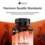 Vitamin B1 Thiamine Supplement 100mg (4 Months Value Supply) Thiamine Vitamin B1 High Strength – Heart Health, Healthy Nervous System, Immune Health, Energy Release Vegan, Gluten-Free, UK,120 Tablets