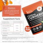 Turmeric Curcumin Tablets 7,260mg Per Serving - 95% Curcuminoids 2 Months Supply - with Ginger & Active Curcumin Including Black Pepper to Aid Absorption - High Strength Tumeric Supplement - Vegan UK