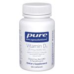 Pure Encapsulations Vitamin D3 1,000 IU - Hypoallergenic Vitamin D Supplement - Immune System, Bone and Muscle Function Support - 120 Capsules