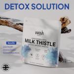 Wish Fusion Milk Thistle Liver Cleanse & Detox Supplement with Artichoke & Dandelion Complex for Liver Health & Antioxidant Support, Milk Thistle High Strength Detox 120 Vegan Capsules