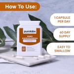 Purolabs Ashwagandha KSM-66® High Strength Capsules – Organic Ashwagandha with Black Pepper for Stress, Energy & Balance – Premium Tablets Alternative – 90 Vegan Capsules