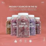 Iron 28mg Gummies with Vitamin C, Niacin, Vitamin B6, B5, B12, Folic Acid & Biotin – 60 Vegan Gummies – Tapioca Base – Cherry Flavour – by Alpha01