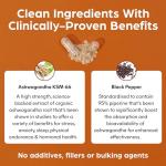 Purolabs Ashwagandha KSM-66® High Strength Capsules – Organic Ashwagandha with Black Pepper for Stress, Energy & Balance – Premium Tablets Alternative – 90 Vegan Capsules