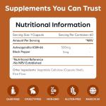 Purolabs Ashwagandha KSM-66® High Strength Capsules – Organic Ashwagandha with Black Pepper for Stress, Energy & Balance – Premium Tablets Alternative – 90 Vegan Capsules