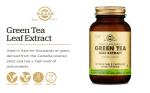 Solgar Green Tea Leaf Extract Vegetable Capsules - Pack of 60 - High Levels of Antioxidants - Promotes Heart Liver and Brain Health - Vegan, Kosher and Gluten-Free