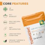 NATURE SQUARED Turmeric [Blend]: Premium Turmeric (2335mg) and Black Pepper Capsules with 95% Curcumin&MCTs - 60 High Strength Capsules - 2 Month Supply - Vegan - Non GMO - Gluten Free - GMP - UK Made