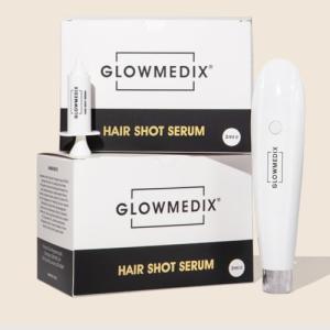 Scalp Microneedling Kit | Glowmedix Scalp Microneedling Pen & Hair Growth Serum | Multi-peptide Serum for Hair Growth for Men and Women| DHT blocker Saw Palmetto for Hair