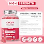 CoQ10 Gummies 250mg – High Strength Ubiquinol Supplement for Heart Health, Energy & Antioxidant Support – Vegan CoEnzyme Q10 Gummies with Delicious Strawberry Flavour – 30 Day Supply