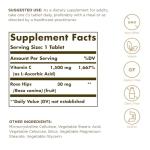 Solgar Vitamin C 1500 mg (1.5 Grams) with Rose Hips Tablets - Pack of 90 - Supports Immunity - Potent Antioxidant for Tiredness and Fatigue - Collagen Formation - Vegan