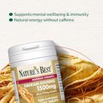 Nature's Best Siberian Ginseng 1500mg - Highly Researched Adaptogen - UK Made - 60 Tablets (2 Months' Supply)