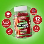 Apple Cider Vinegar Complex with Mother 1000mg Gummy | Vitamins C, B6, B12, Folic Acid and Chromium | Apple Flavour | 60 Vegan Gummies | Digestive Health, Energy and Metabolism Support by NUTRIGUMS®