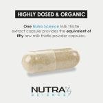 Organic Milk Thistle Supplement (80% Silymarin) 20,000mg – Milk Thistle High Strength Tablets, 60 Vegan Capsules