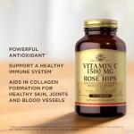 Solgar Vitamin C 1500 mg (1.5 Grams) with Rose Hips Tablets - Pack of 90 - Supports Immunity - Potent Antioxidant for Tiredness and Fatigue - Collagen Formation - Vegan