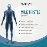 Organic Milk Thistle Supplement (80% Silymarin) 20,000mg – Milk Thistle High Strength Tablets, 60 Vegan Capsules