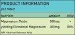 Magnesium 500mg Muscle Function Reduce Tiredness & Fatigue | Bones & Teeth Health | 120 Tablets