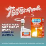 Ultra Chloraseptic Anaesthetic Throat Spray, 15 ml, Honey and Lemon Flavour, Fast Acting Relief for Sore Throat Pain