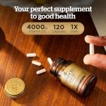 Solgar 4000IU Vitamin D3 - Healthy Teeth and Bones - Better Calcium Absorption - Pack of 120 Vegetable Capsules