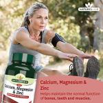 Natures Aid Calcium Magnesium Zinc - Supports Bones Teeth Muscle Function & Immunity - High Potency Natural Immune Health Supplement - Vegan, Non-GMO, Gluten-Free - 90 Tablets