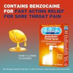 Ultra Chloraseptic Anaesthetic Throat Spray, 15 ml, Honey and Lemon Flavour, Fast Acting Relief for Sore Throat Pain