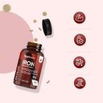 Iron Supplements for Women & Men - 28mg - 400 Tablets (6+ Months Supply) - Highly Bioavailable Ferrous Bisglycinate Form - Non-GMO & Vegan Iron Tablets High Strength - Gentle Formulation