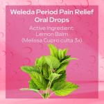 Weleda Period Pain Relief Oral Drops, Menstrual Cramps, with Melissa Cupro 3X - Lemon Balm, Homeopathic Product, Vegan, 25ml