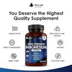 Magnesium Citrate Capsules 1620mg - Super Strength and High Absorption Magnesiums Supplements - with 500mg Elemental Vegan - Not Magnesium Tablets - Muscle & Sleep Support (Two Months Supply)