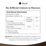 Lions Mane Mushroom 2000mg - 180 High Strength Vegan Tablets - Lion's Supplement with Black Pepper - Mushrooms Extract (Not Powder or Capsules) Made in The UK by New Leaf products