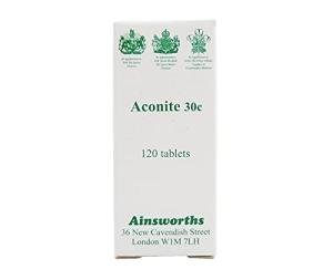 Ainsworths - Aconite 30c Homoeopathic Rem 120 tablet