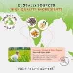 Nutravita Organic Turmeric 1440mg with Black Pepper & Ginger (2 Packs of 180)- 360 Vegan Turmeric Capsules (6 Month Supply) – High Strength Organic Turmeric with Active Ingredient Curcumin - UK Made