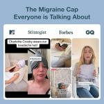 MyHalos® Migraine Relief Cap - Wearable Ice Pack Cold Wrap Hat -Reusable Cold Therapy Headache Cap & Migraine Cap, for Tension Headache Relief & Sinus Pressure - Form-Fitting Head Compress (Gray)