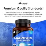 Magnesium Supplements 516mg - 120 Magnesium Tablets Supports Muscle Bone Health, Energy - High Strength Supplements Easy to Swallow Sleep Supplement (not Capsules) Vegan, UK Made