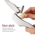 Zyliss Garlic Press Susi 3, Aluminium, Silver, No Need to Peel Garlic Crusher for Crushing Garlic/Garlic Bulbs/Ginger with Integrated Cleaning Tool, Dishwasher Safe